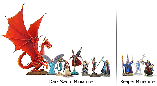 Size comparison Dark Sword, Reaper