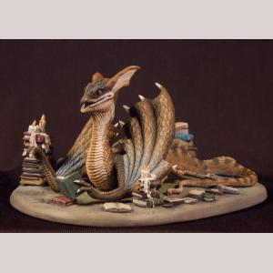 Book Wyrm - Dragon Diorama Set - OOP