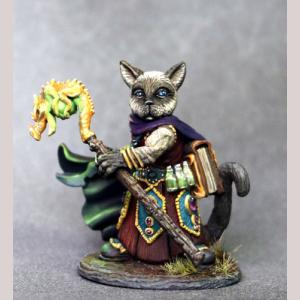 Siamese Cat Wizard with Staff