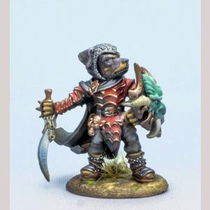 Rottweiler Warrior with Sword and Shield