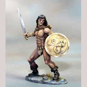 Male Barbarian with Sword and Shield