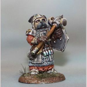 Pug Cleric with Mace