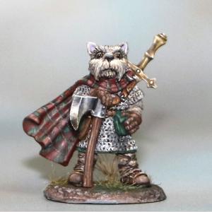 Westie Warrior with Axe